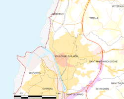 Map commune FR insee code 62160